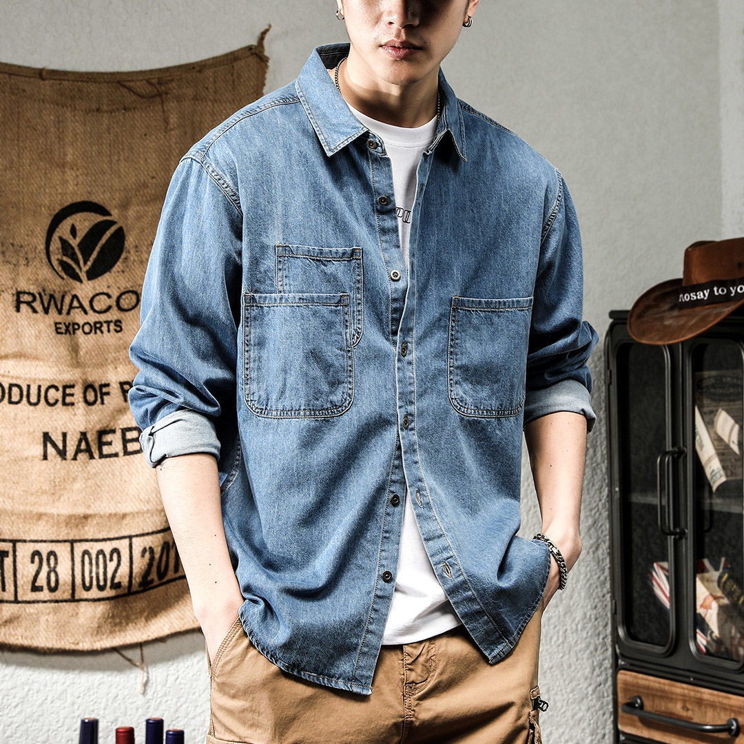 Winter Clothing Pk - Camisa vaquera de manga larga con
