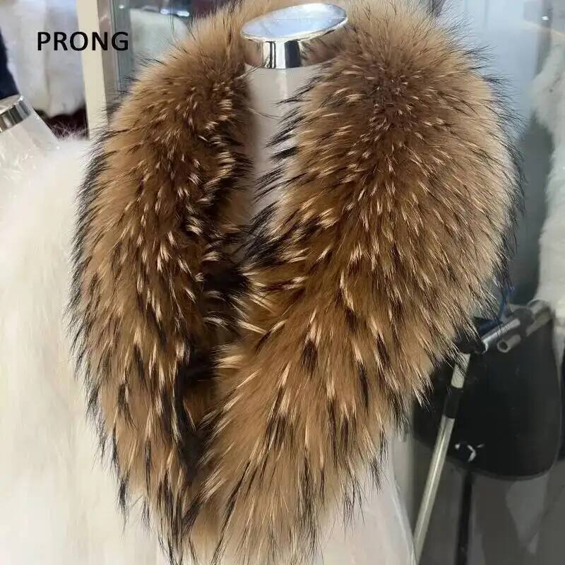 Winter Clothing Pk - Bufanda de piel de mapache Natural