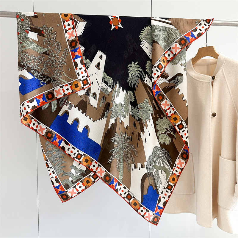 Winter Clothing Hong Kong - Bufanda de Lana y Seda para
