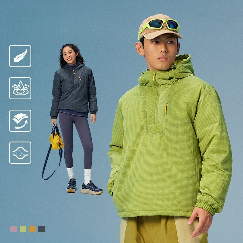 Winter Clothing Hiking - Chaqueta Unisex con Capucha y Media
