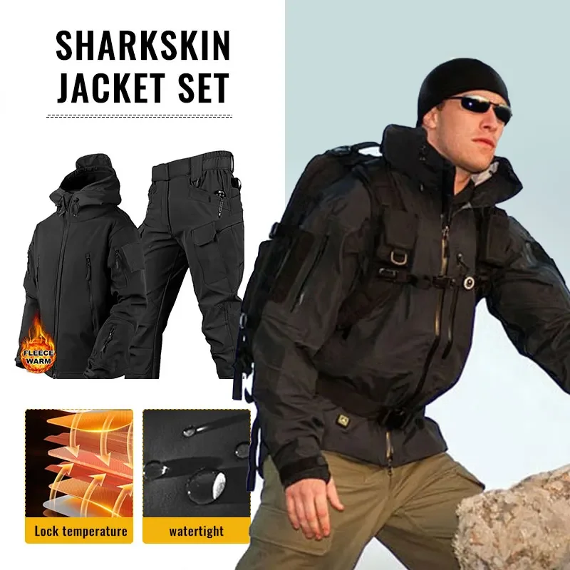 Winter Clothing Hiking - Sharkskin Storm-chaqueta con capucha de terciopelo