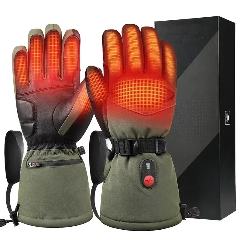 Heated Gloves Electric - Guantes de esquí eléctricos cálidos para