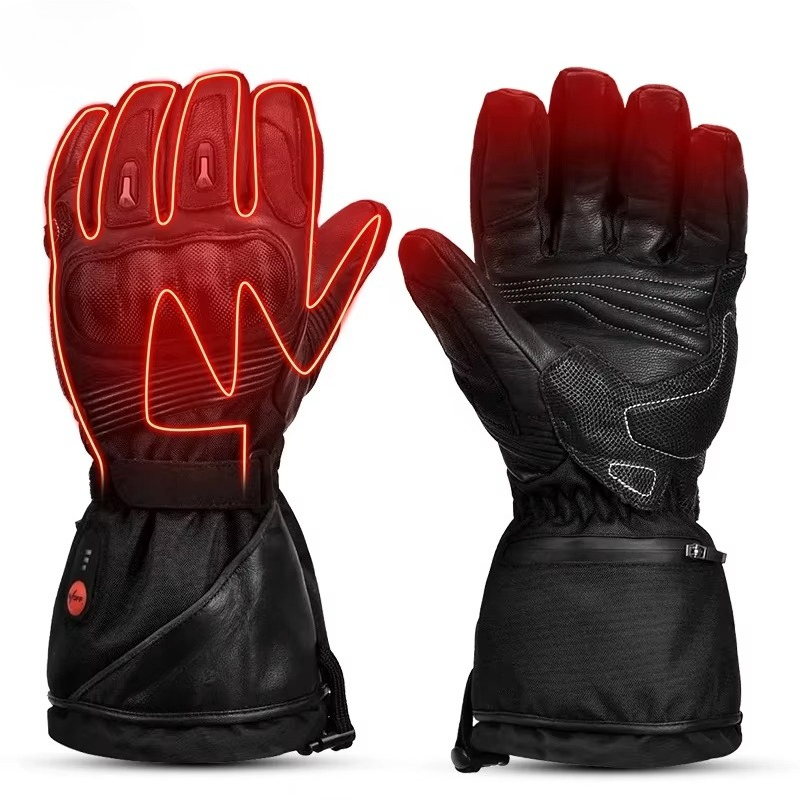 Heated Gloves Electric - Guantes Calefactables para Motocicleta, Resistentes al