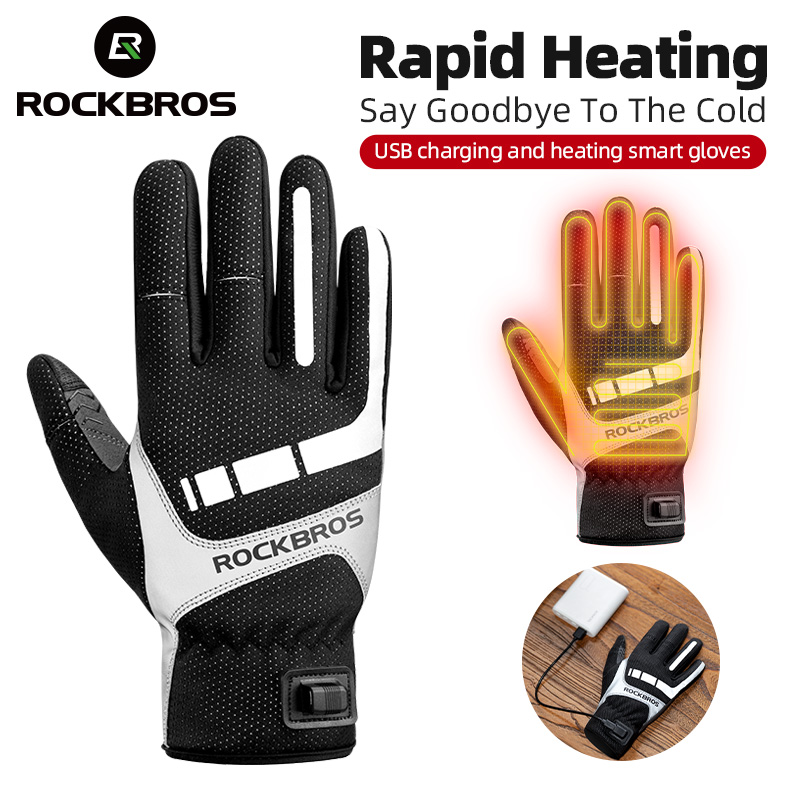 Heated Gloves Electric - ROCKBROS-guante de invierno con calefacción, guantes