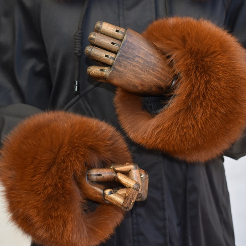 Puños de piel de zorro para mu - Winter Clothing Pk reseña y precio