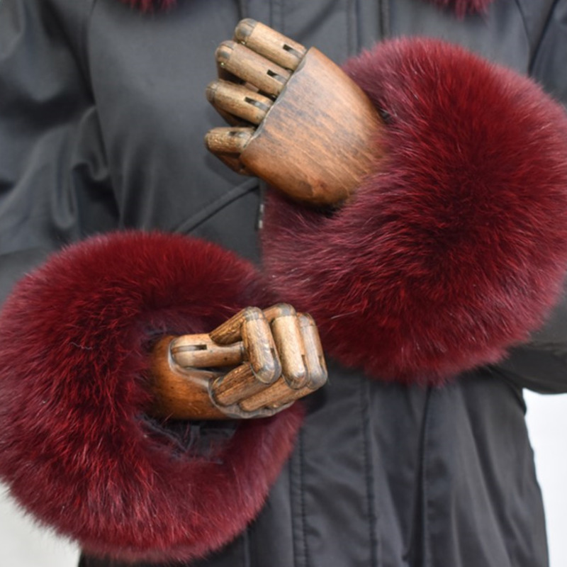 Puños de piel de zorro para mu - Winter Clothing Pk reseña y precio