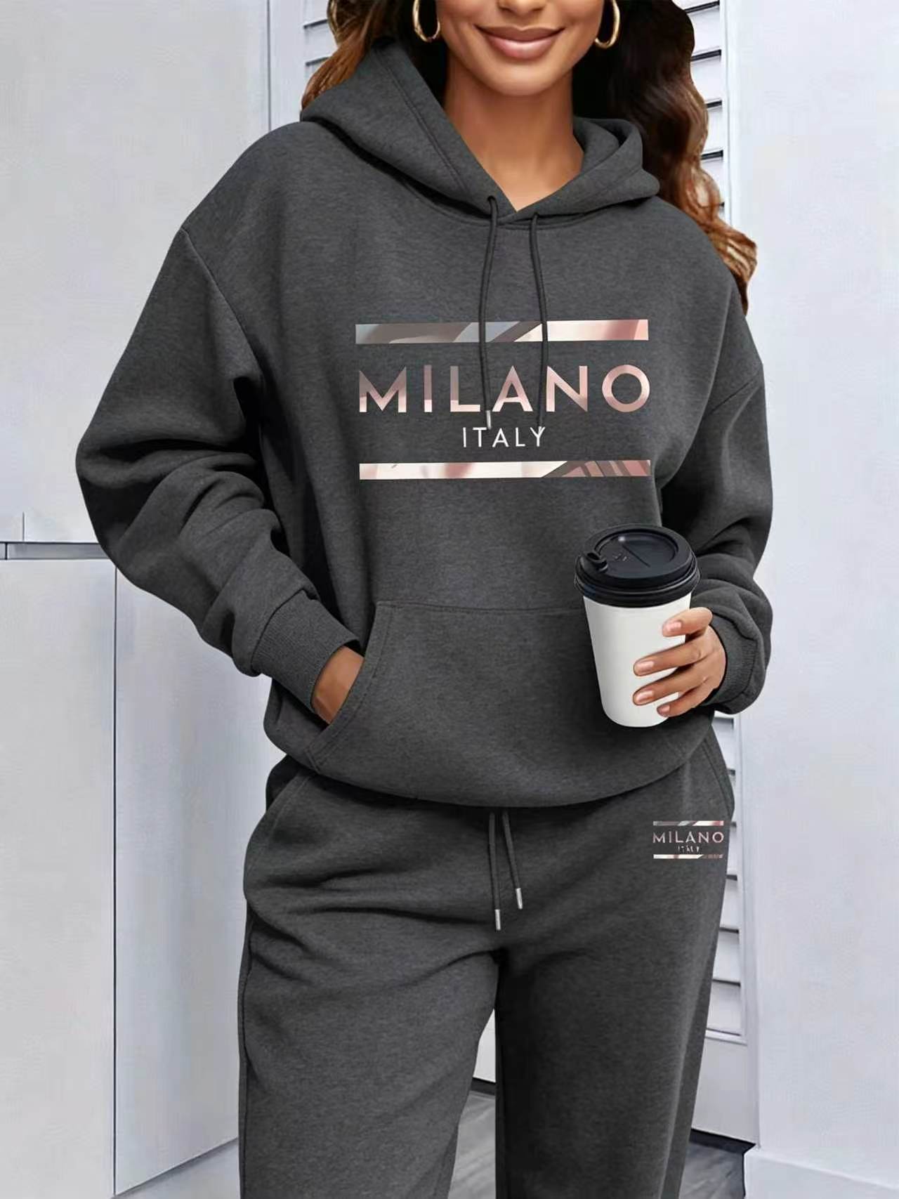 Conjunto de sudadera con capuc - Winter Clothing For Women reseña y precio