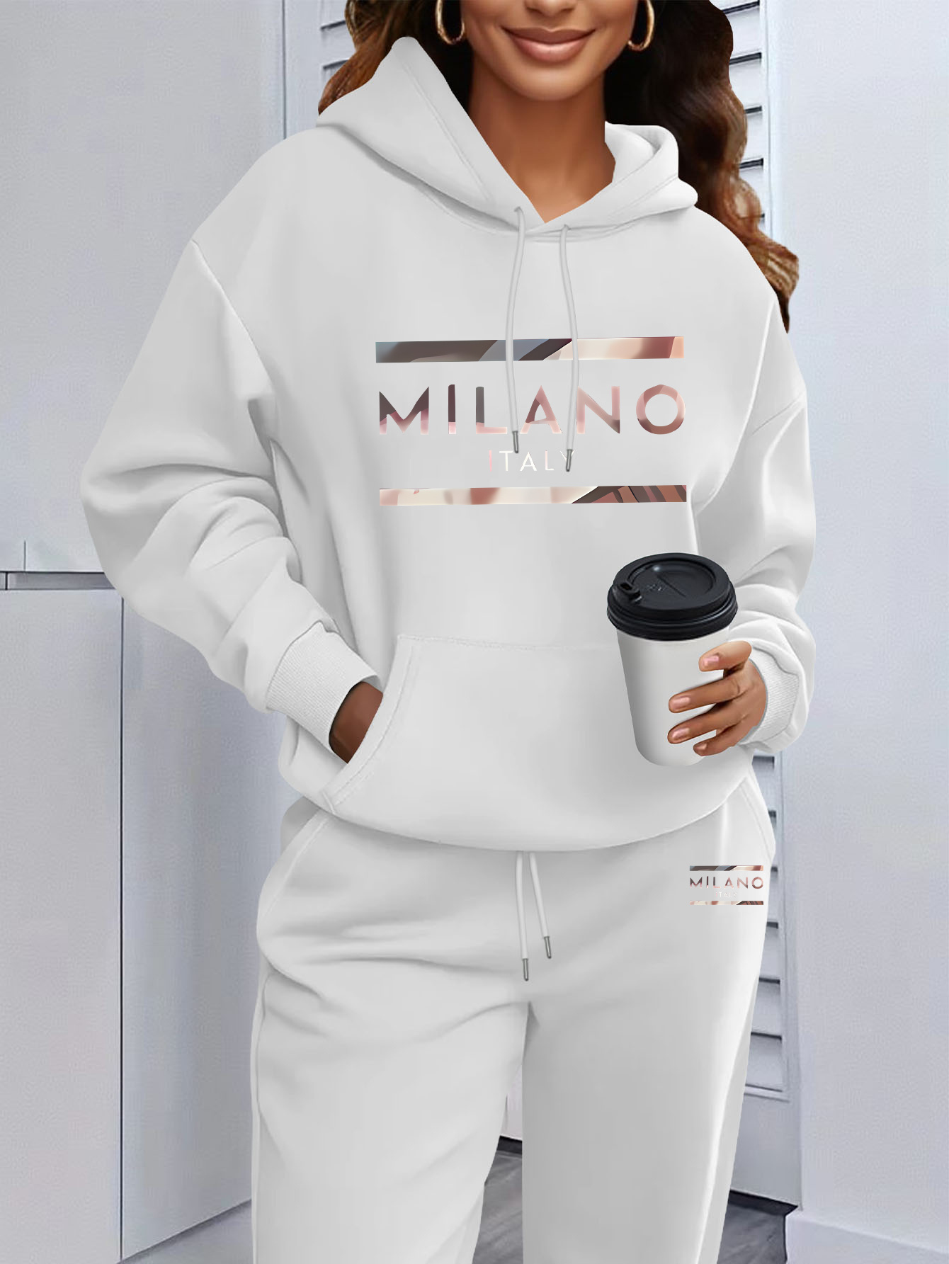 Conjunto de sudadera con capuc - Winter Clothing For Women reseña y precio