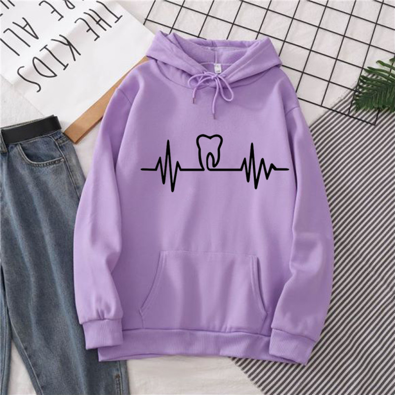 Heatbeat Hoodie Graphic Tooth  - Winter Clothing Drawing reseña y precio