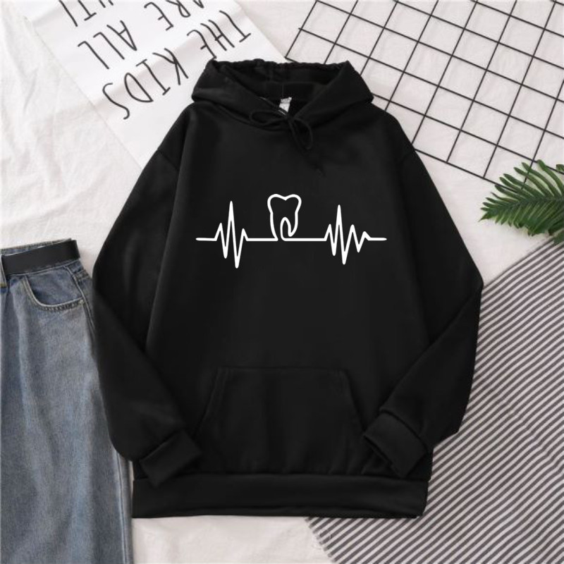 Heatbeat Hoodie Graphic Tooth  - Winter Clothing Drawing reseña y precio