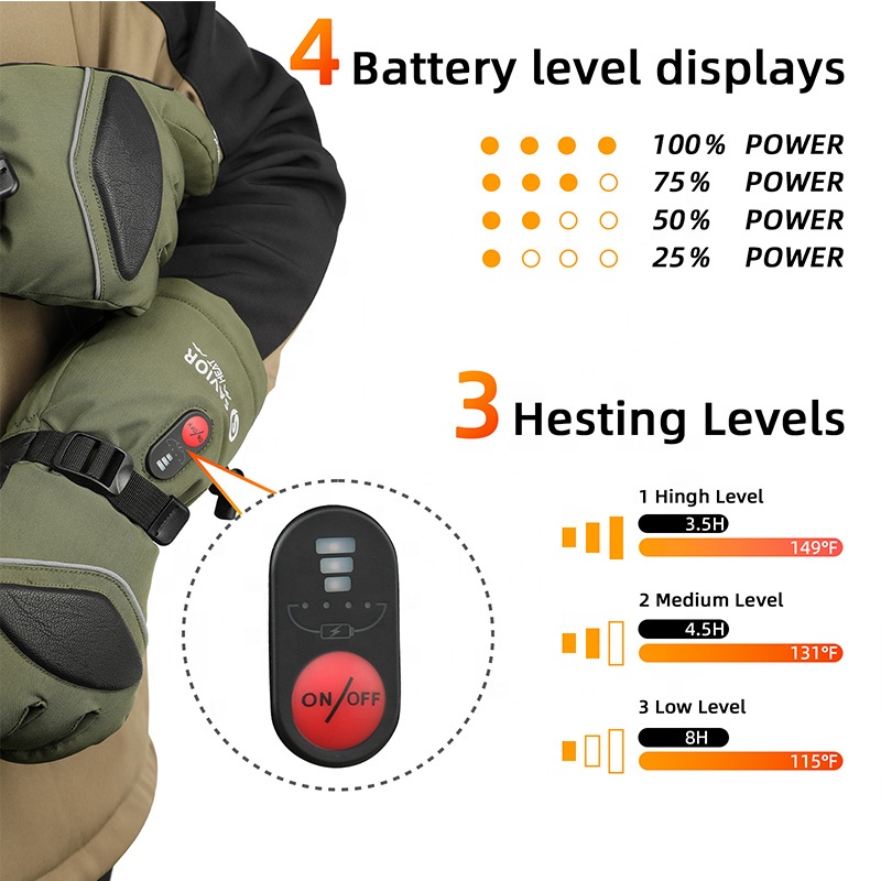 Guantes de esquí eléctricos cá - Heated Gloves Electric reseña y precio