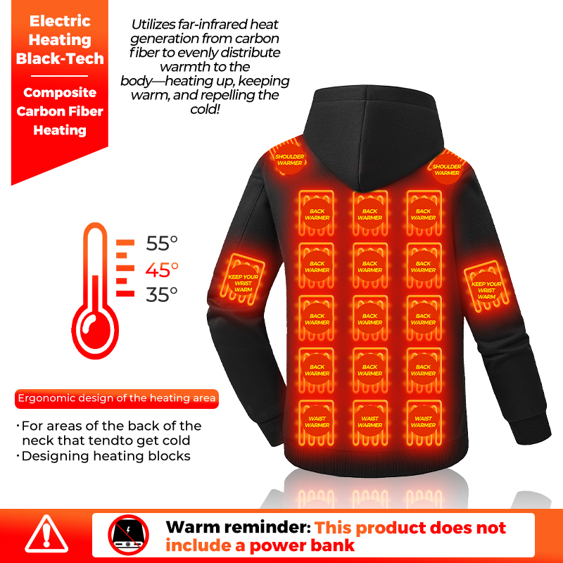 Sudadera con capucha calefacta - Winter Clothing Hiking reseña y precio