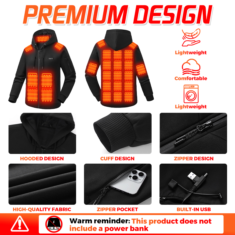 Sudadera con capucha calefacta - Winter Clothing Hiking reseña y precio