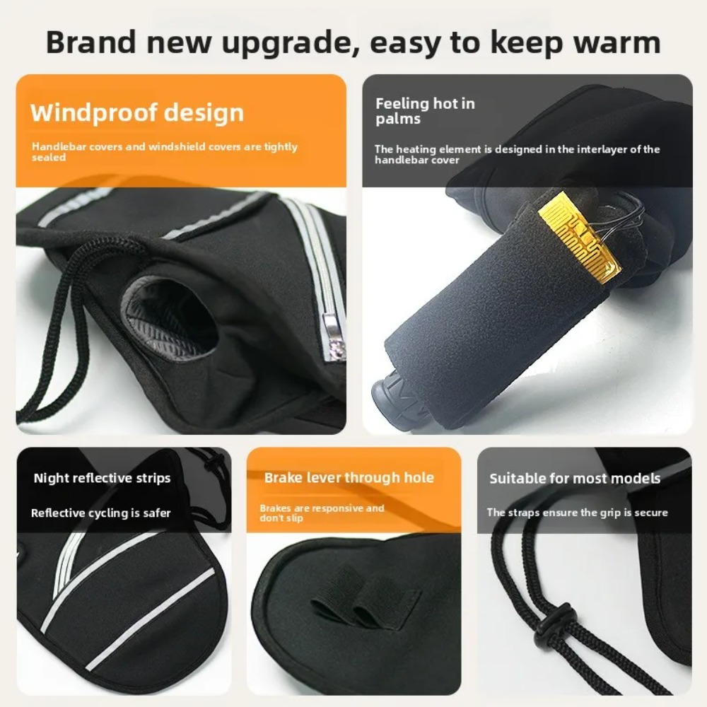 Cubiertas para manillar de mot - Heated Gloves Electric reseña y precio