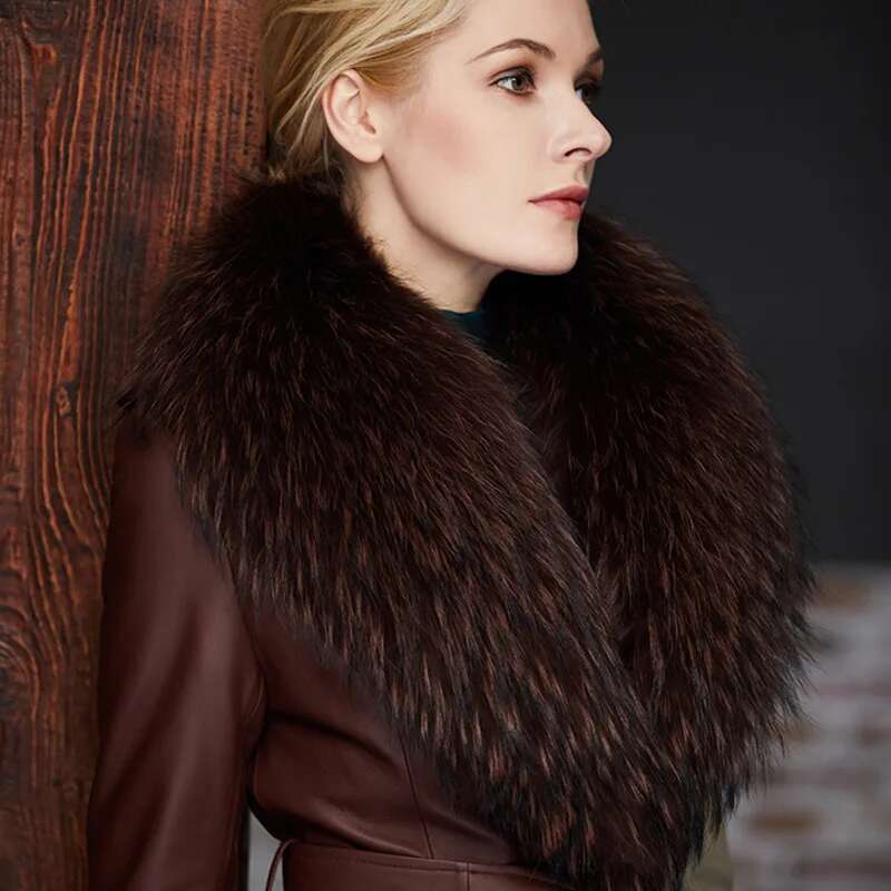 Cuello de piel de mapache para - Winter Clothing Pk reseña y precio
